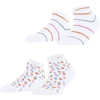 Esprit Sneakersocken Flowers & Stripes 2-Pack Sneakersocken (2-Paar)