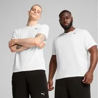 PUMA Trainingsshirt M TAD ESSENTIALS SOLID CAT TEE LC SMALL CAT ergonomischer Schnitt, Kurzarm, Trainings-T-Shirt