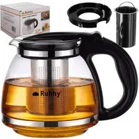 Ruhhy Teekanne Robuste Teekanne mit Feinmaschigem Siebeinsatz 2 Liter, 2 l