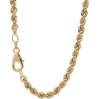 HOPLO Goldkette Goldkette Kordelkette Länge 19 cm - Breite 3,3 mm - 585-14 Karat Gold, Made in Germany