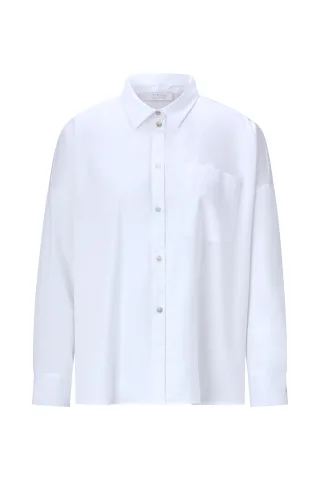 Rich & Royal - Sustainable Cotton Oversize Blouse white - Gr. - 34