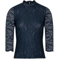 Spieth & Wensky Trachtenbluse Blusenshirt - AMBERG - dunkelblau, dunkelrot