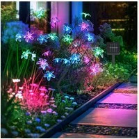 GLOBO LIGHTING LED Solarleuchte, LED-Leuchtmittel fest verbaut, Warmweiß, Solarlampen für Außen Garten Deko Solarleuchte Außenbereich