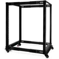 ES 19" Open Frame Serverrack , Rack, Server-Gehäuse schwarz, 18 Höheneinheiten