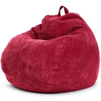 Green Bean Sitzsack Indoor Sitzsack Scoop 90x110cm - Cord (Indoor Sitzsack 90x110cm aus Cordstoff mit EPS-Perlen Füllung, Kuschelig Weich Waschbar - Drinnen Bodenkissen Liegekissen Sitzkissen), Sitzhocker Relax-Sessel Kinder Erwachsene Stoff