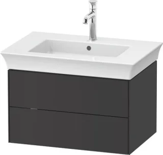 Duravit White Tulip Waschtischunterbau wandhängend Graphit Seidenmatt 684x458x410 mm - WT434105858 WT434105858