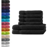 Hometex Premium Textiles Handtuch in Premium Qualität 500 g/m², Feinster Frottier-Stoff 100% Baumwolle, 2x Duschtuch + 4x Handtuch, weich, saugfähig, extra schwer & flauschig