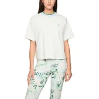 Marc Cain T-Shirt City Vibing Premium Damenmode mit Herz und Ringeldetail