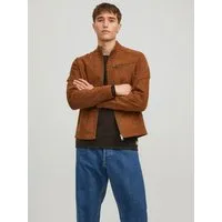 Jack & Jones Lederimitatjacke JJEROCKY in Kunstlederoptik mit Reißverschlusstaschen unifarben, modisch, regular fit, Lederimitat