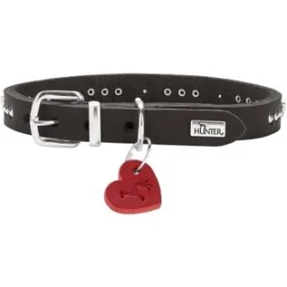 Dog Sport HUNTER Hundehalsband aalborg hearts schwarz XS-S