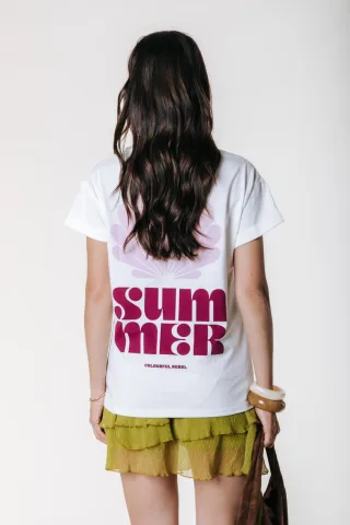 Colourful Rebel - Summer Shell Boxy Tee standard white - Gr. - S
