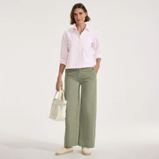 Weite Chinos High Waist aus Lyocell-Mix für Damen in Petite-Größe, Damen, size: petite, Braun, Baumwolle/Baumwoll-Mischung, by Lands' End