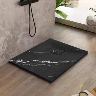 Neuesbad Duschwanne Magnum CARRARA BLACK 90x90 NB1RE103601