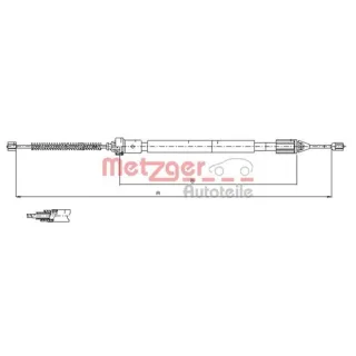 Metzger Handbremsseil hinten rechts Renault Clio 2