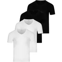 RAGMAN Unterhemd 4er Pack Basic (Spar-Set) Unterhemd / Shirt Kurzarm - Baumwolle - Atmungsaktiv