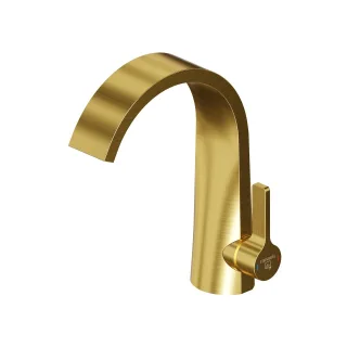 Steinberg Serie 280 Waschtisch-Einhebelmischer, Gold gebürstet 280 1010 BG