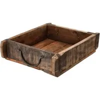 Meinposten Dekokiste Tablett Holzkasten recyceltes Holz Landhaus 31x25 cm (1 St), Jeder Kasten ist ein Unikat