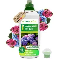 Purgrün Blumendünger Hortensiendünger, NPK 10+8+6, Spurennährstoffe, 1 Liter, Flüssigdünger, 1-St., 1 Liter