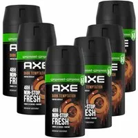 axe Deo-Spray 6x Axe Deodorant-Spray, komprimiert, Dark Temptation 100ml, 6-tlg., 0% Aluminiumsalz