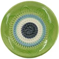 Kaladia Multireibe Reibeteller in Hellgrün& Blau, Keramik, handbemalte Küchenreibe - Made in Spain