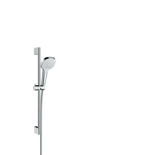 hansgrohe Croma Select E Vario Brause Set 26583400 Ecosmart, weiss chrom, 65 cm Brausestange