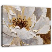 Wallarena Leinwandbild Blumen Glamour - Braun - Modern - Wohnzimmer, Blumen, 40x30x2cm
