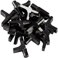 SO-TECH® Wandregalhalter Regalbodenträger K-Line 20 Stück für Durchm. 5 mm Bohrloch, 20-tlg., K-Line Ø 5 mm schwarz