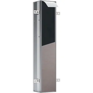 Emco Asis plus Unterputz-WC-Bürstengarnitur 975611010 11010, Türanschlag links, Aluminium, 803mm, Tür befliesbar