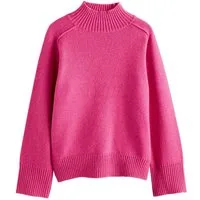 Next Strickpullover Grobstrickpullover mit Stehkragen und Wollanteil (1-tlg)
