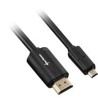 Kabel HDMI Stecker > micro HDMI Stecker schwarz, 1,5 Meter, HDMI 4K