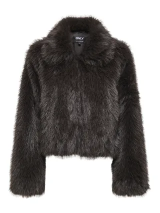ONLY - ONLMANNY FAUX FUR JACKET OTW NOOS Chocolate Torte - Gr. - XS