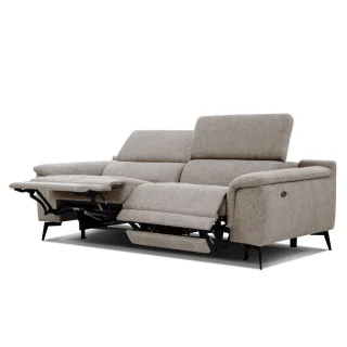 Wozimo Relaxsofa, Taupe, Metall, Rechteckig, 212x82x103 cm, Wohnzimmer, Sofas & Couches, Sofas, Heimkino Sofas