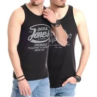Jack & Jones Tanktop Bedrucktes Shirt aus Baumwolle (2er-Pack) mit Print