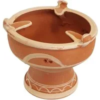 Casa Moro Stövchen Tajine Majmar - Holzkohle Grill Ton Tischgrill - Marokko Tagine, (Kochen und Grillen, für Tajines & Töpfe ab ca. 25 cm Boden-Durchmesser), Handgetöpfert, Handbemalt