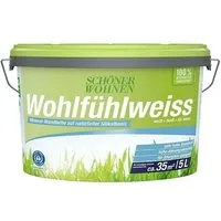 SCHÖNER WOHNEN FARBE Wandfarbe Schöner Wohnen Wohlfühlweiss 5,0 Ltr. weiss, Mineral-Wandfarbe