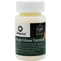 Artecho Firnis Acryllack Hochglanz 120 ml – transparenter Klarlack, Acrylfirnis, schnelltrocknender Schutzlack für Acrylmalerei, Holz & Leinwand