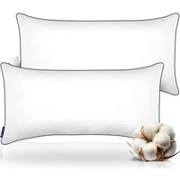 Gentle North Kopfkissen in Hotelqualität - flauschiges, gut gefülltes Schlafkissen -, Füllung: 100% Nano-Poly-Füllung, Bezug: Baumwolle, Seitschläfer, Rückenschläfer, Bauchschläfer, Seitenschläfer, Reißverschluss für Füllung - waschbar - Made in EU