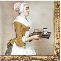 HOME FASHION Papierserviette 20 Servietten Schokoladenmädchen 33x33cm, (20 St)