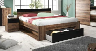 Schlafzimmerbett Bett ASKJA 160x200 cm Monastery Eiche