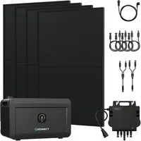 Growatt Balkonkraftwerk 1820W Growatt NOAH 2000 Speicher mit Wechselrichter und Zusatzsakku, (4xAstronergy 455wp, Growatt NOAH 2000 Speicher mit 800W Wechselrichter), Growatt NEO-800M-X: Integrierte WiFi-Kommunikation