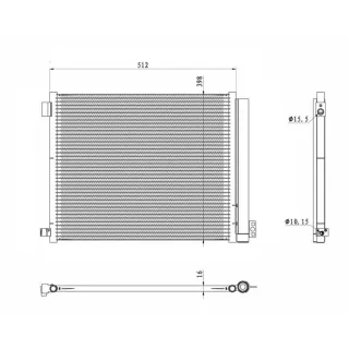 NRF Klimakondensator Nissan Micra 4 K13 1,2 Dig-S