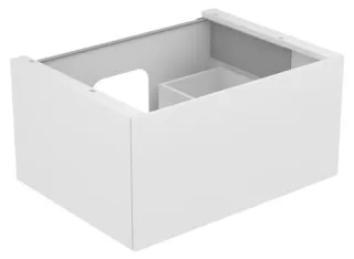 Keuco Waschtischunterschrank Edition 11 31241, 1 Front-Auszug cashmere/Glas cashmere satiniert, 3124 31241280000