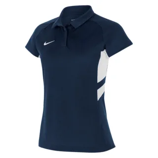Nike - Poloshirt für Damen, Kontrasteinsatz, Raglanärmel (Marineblau/festes Weiß)