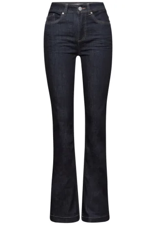 Street One - Rinsed Bootcut Jeans blau - Gr. - 26/32