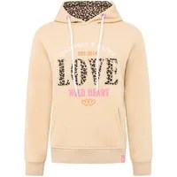 Zwillingsherz Hoodie "Wild Love" mit Wording Leo Love und Stickerei