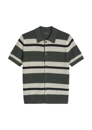 Marc OPolo Casual - Kurzarm-Strickshirt regular - Gr. - XL