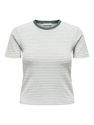 ONLY - Only 15365524 CloudDancer/GREENSTRIPE CloudDancer/GREENSTRIPE - Gr. - S