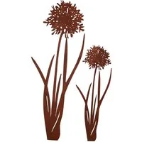 UNUS GARDEN Gartenstecker Stecker Agapanthus 2er Set (2er Set) Schmucklilie Liebesblume Gartendeko Dekostecker
