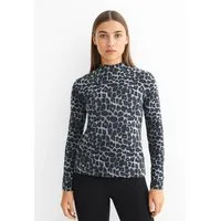 Vila Stehkragenshirt VILEOA L/S ROLLNECK TOP - NOOS Materialmix, regular fit