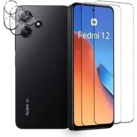 CoolGadget Schutzfolie Panzerfolie für Xiaomi Redmi 12 4G, (Spar-Set 4in1, 2x Displayschutz, 2x Kameraschutz), Panzerglas Schutzfolie für Redmi 12 4G Folie